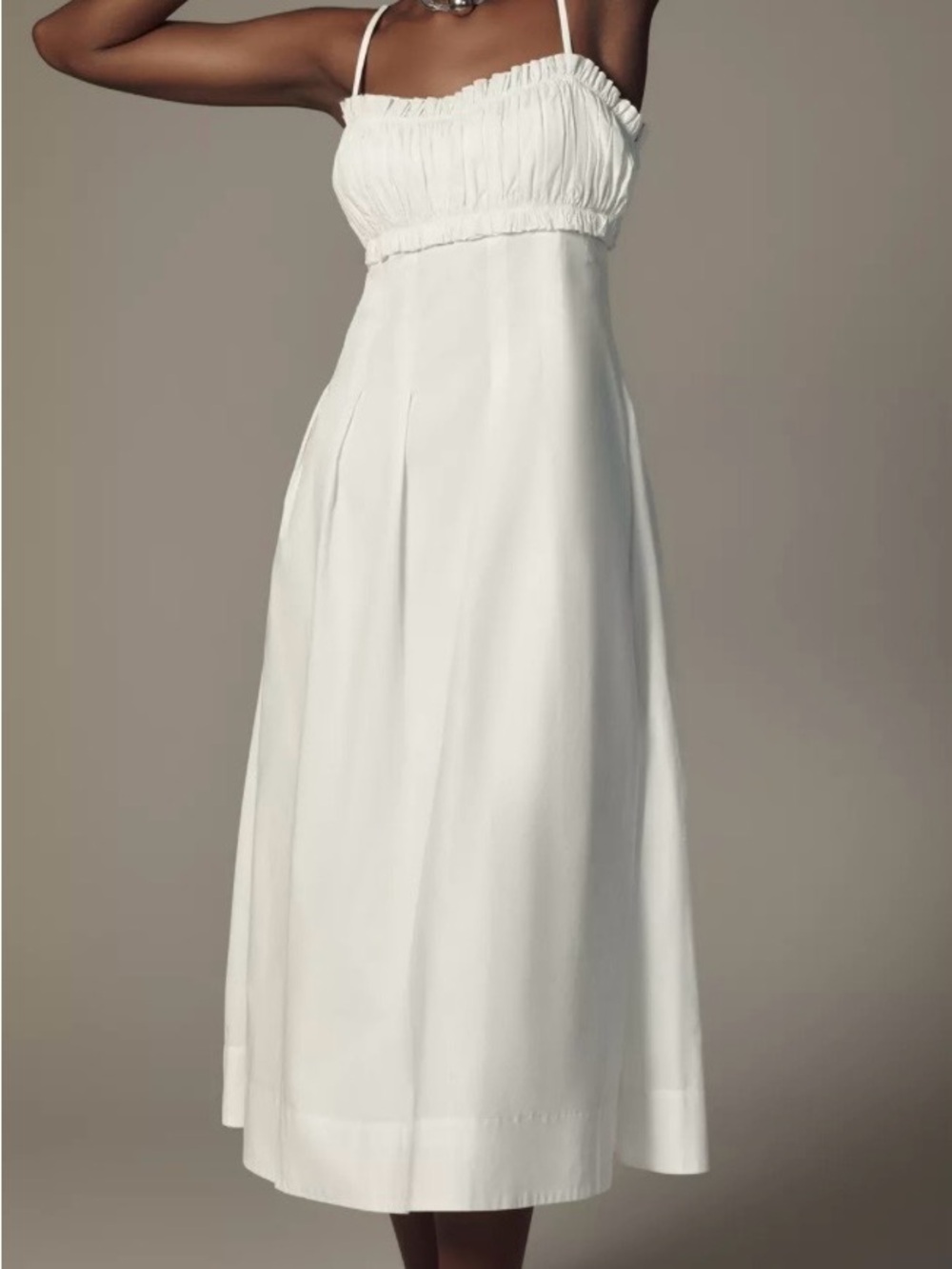 Sunday in Brooklyn Ruched-Bodice Corset Midi Sundress